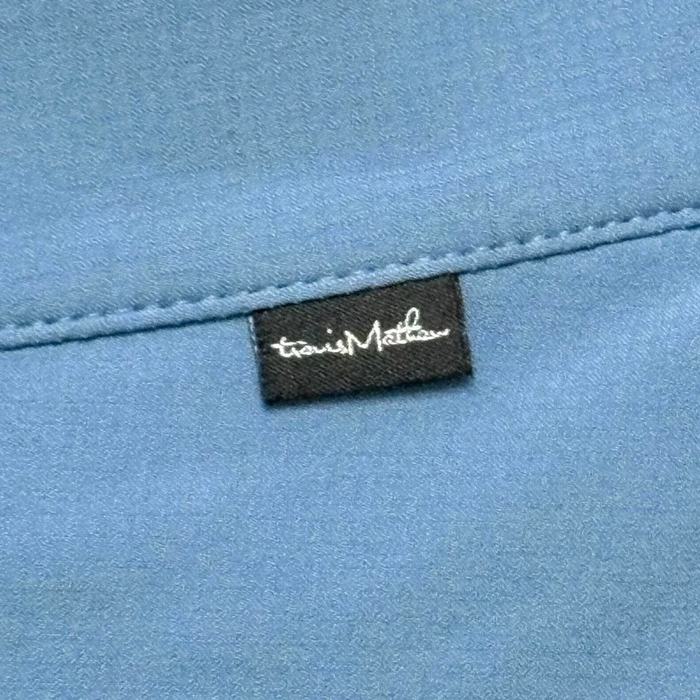 TravisMathew Shorts Mens 36 Blue Starnes Performance Golf Gym Golfcore Athletic